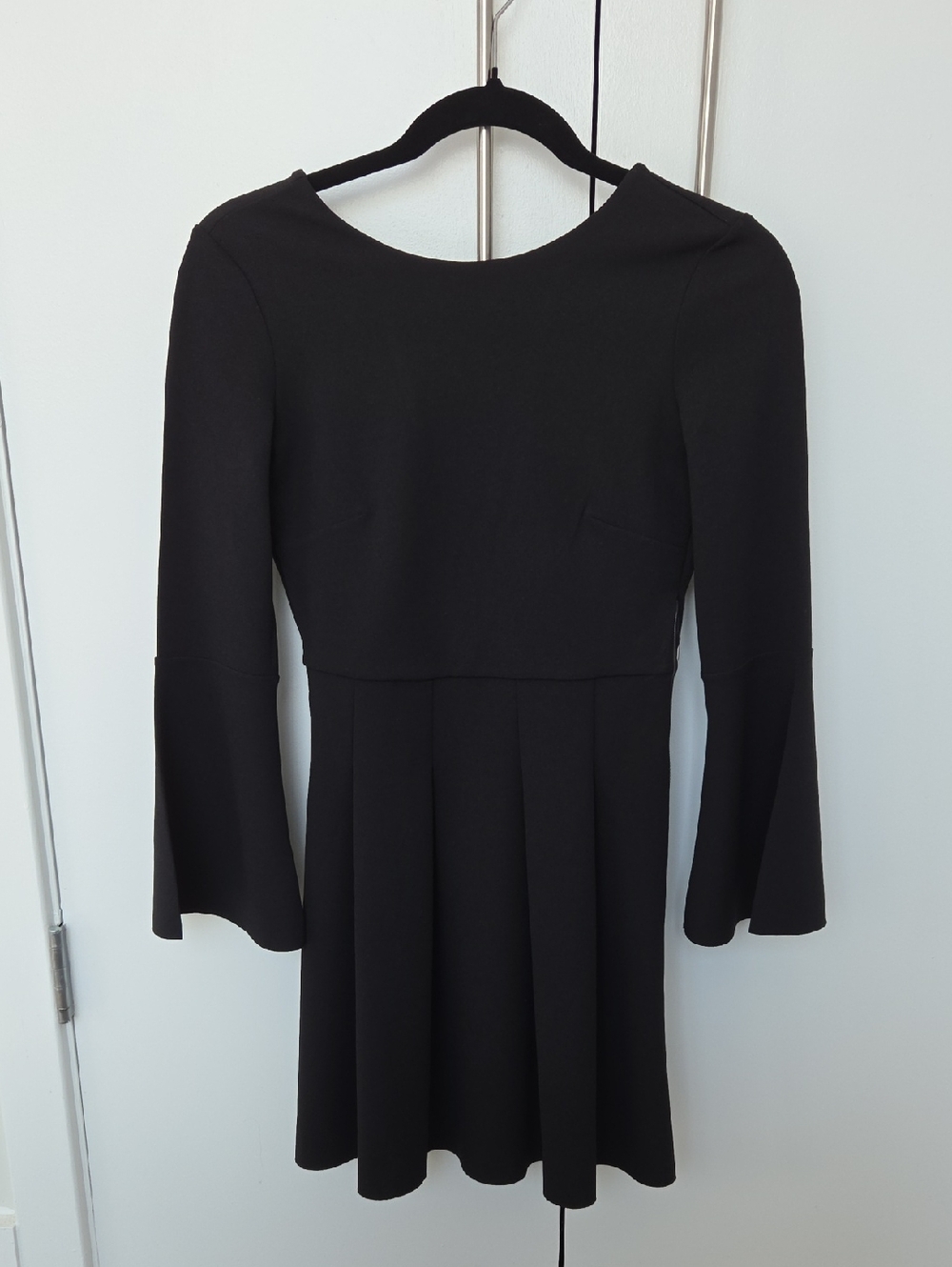 OAK + FORT Black Long-Sleeve Fit & Flare Dress - MOVING SALE